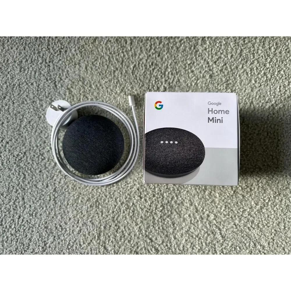 Google Home Mini Smart Speaker Assistant Charcoal - Open Box